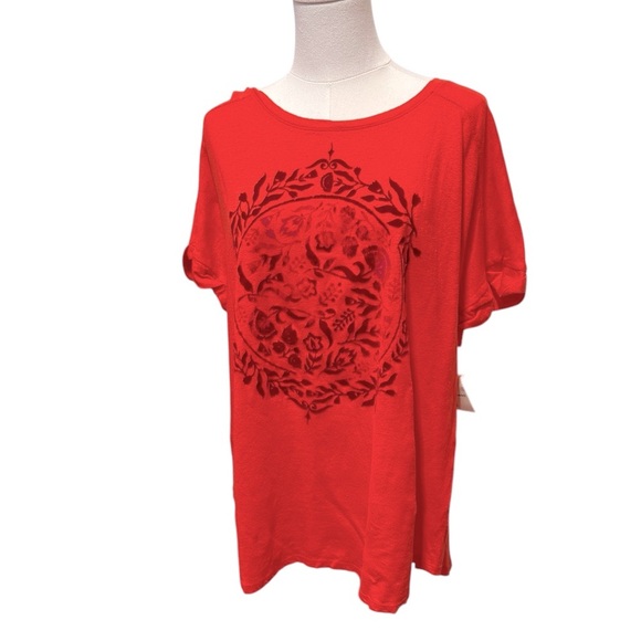 Lucky Brand Vivid Red Graphic Tee - Picture 4 of 12